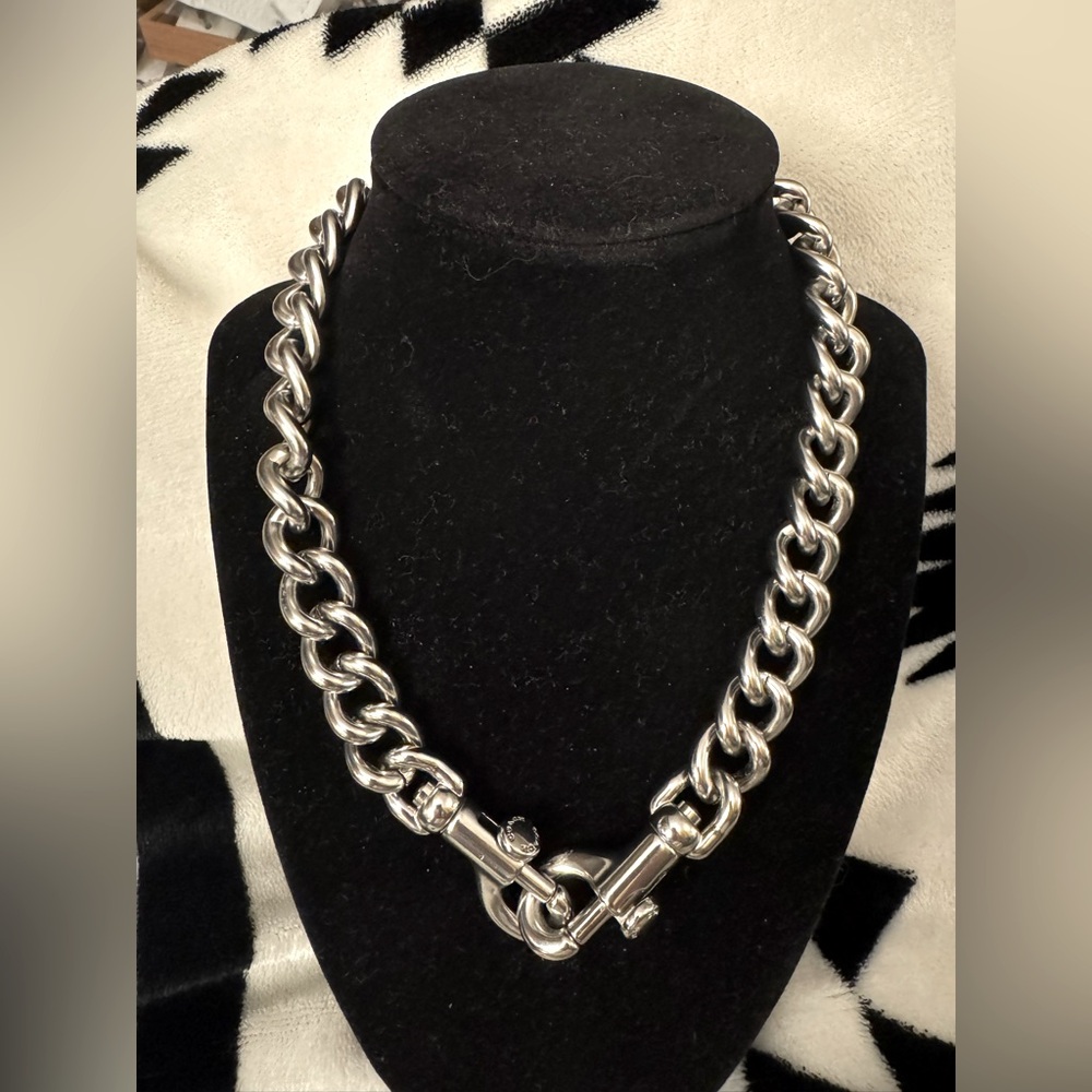 Coach Silver Chunky Chain Necklace